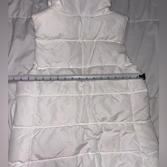 Old Navy puffer white vest fleece lined size Medium - Picture 5 of 9